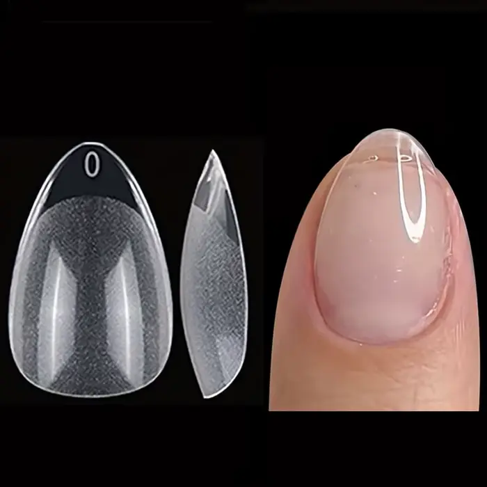 120PCS-Faux ongles courts semi-givrés en amande – parfaits pour la conception des ongles et les exte