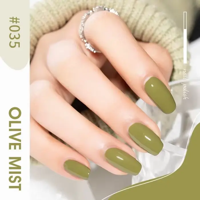2025 été couleur unie vernis à ongles mandarine paillettes