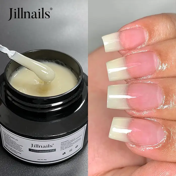 Jillnails 50g Gel moyen auto-nivelant 50ml constructeur de Gel blanc rose laiteux pour la construction d'ongles