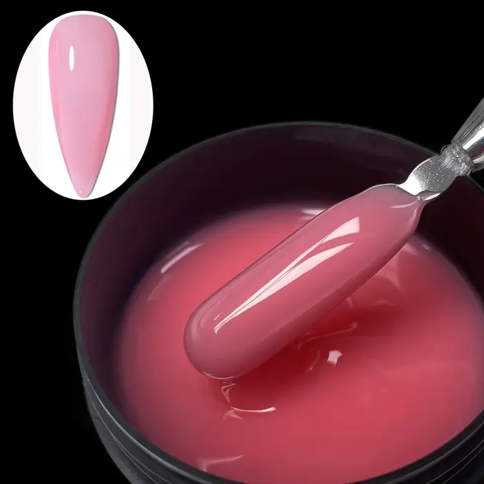 Jillnails Gel UV Constructeur Liquide pour Ongles 100g Rose Français pour Extension et Façonnage