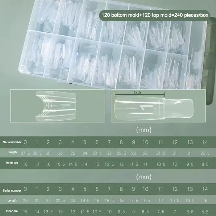 240 faux ongles ovales ultra-fins sans trace, double face, transparents, pour extension rapide et ra