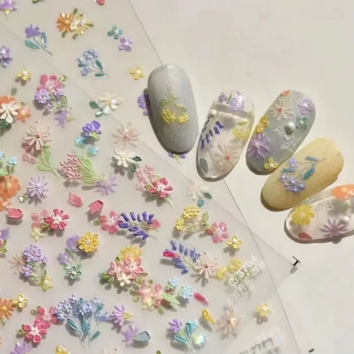 Autocollants adhésifs pour nail art DIY
