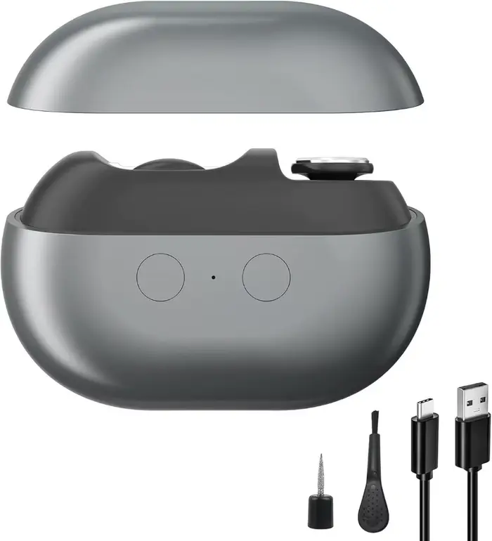 Coupe-ongles électrique, polisseur d'ongles portable avec lumière, lime à ongles, rangement pour cou