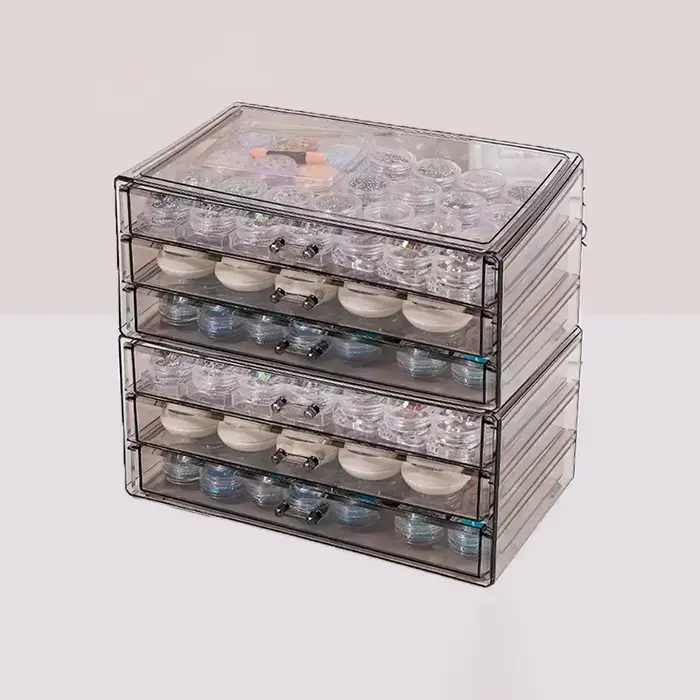 Boîte de rangement arina transparente pour vernis à ongles, boîte de rangement de bijoux, boîte de synchronisation, grande capacité, salon de manucure, boîte de rangement de bureau