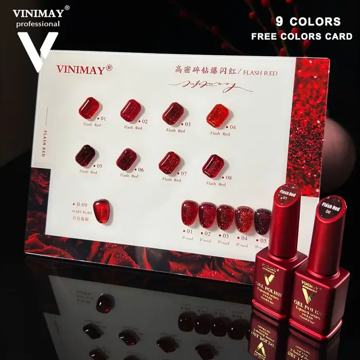 VINtenstein-Ensemble de Verhéritage à Ongles en Gel UV LED à Paillettes, Coloré, Semi-continu, à Tre