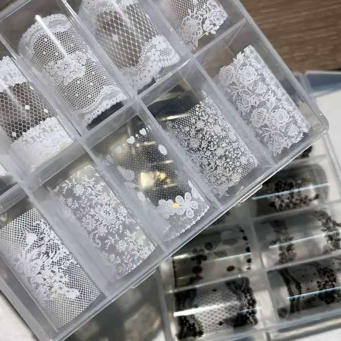 Autocollants pour ongles en dentelle