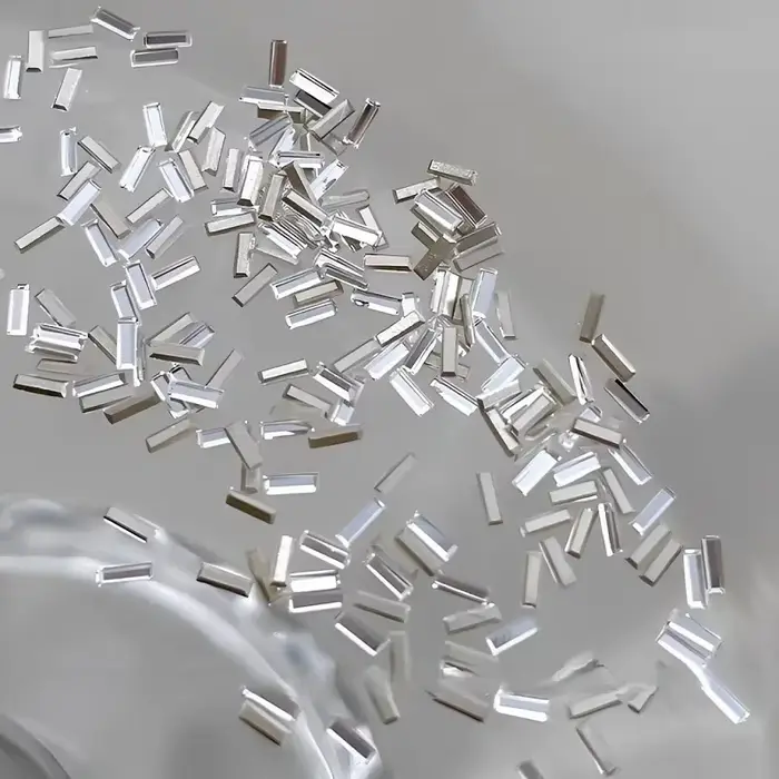 Strass réfléchissants pour ongles, 100/50 pièces, bande fine argentée, bandes de cristal pour Nail A