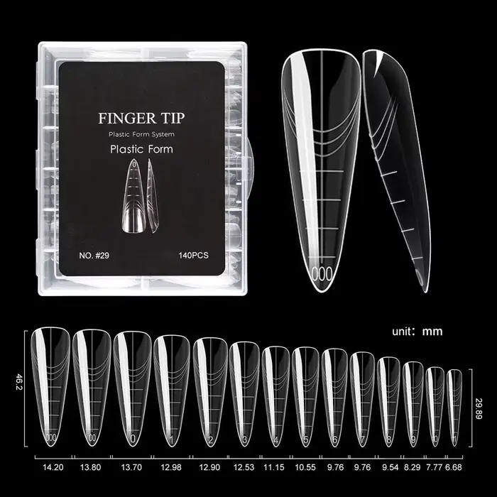 BNG 140 pièces ovale amande haut ongles Extension moules Kit de manucure couverture complète formes 