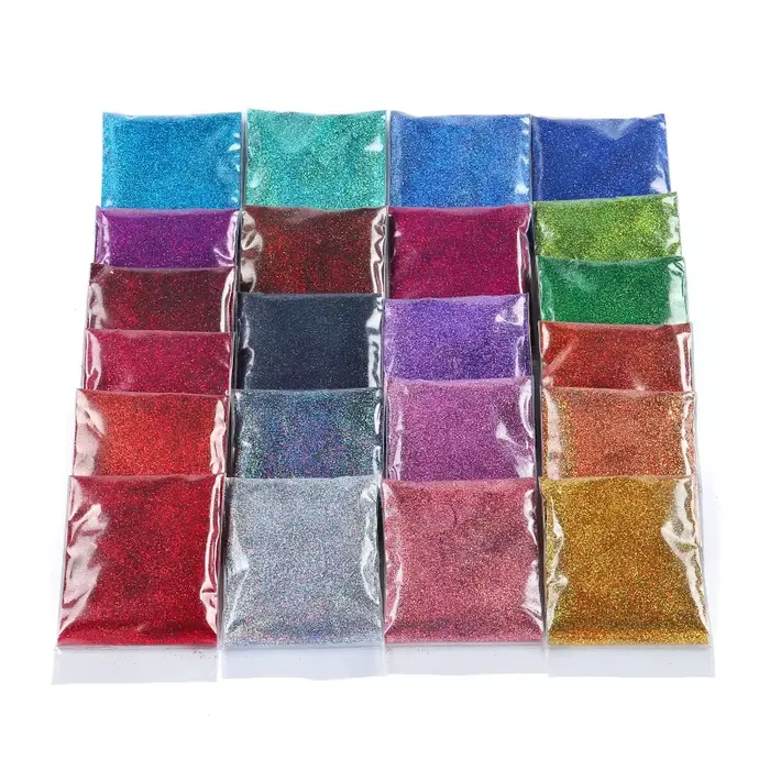 Poudre de paillettes Laser pour ongles