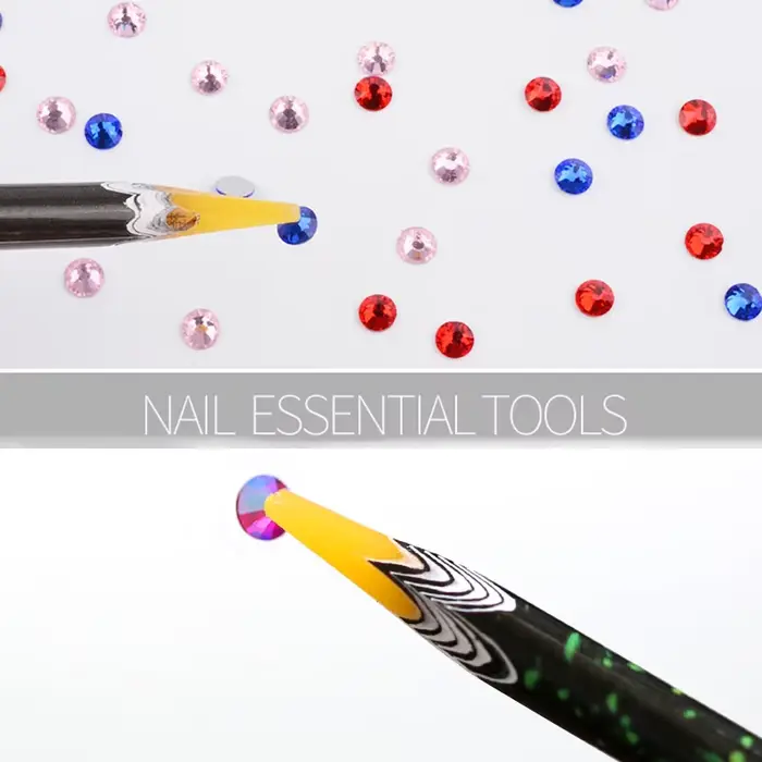 Crayon de cire auto-adhésif pour ongles, 10/5 pièces, stylo à points de diamant, résine pour Nail Ar