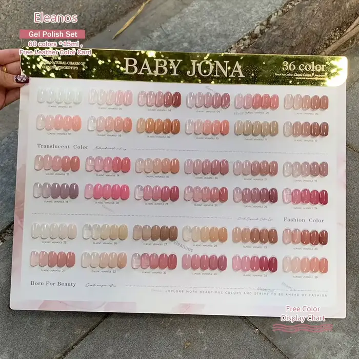 Kit de vernis gel Eleanuos Jade Nude Pink 36 pièces 15ml