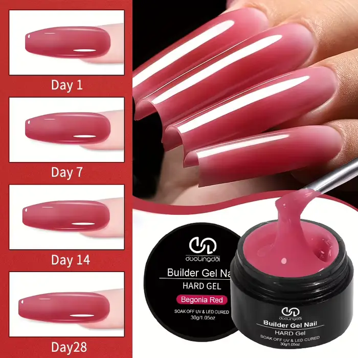 Gel à ongles en acrylique pour Extension, 30g, Blush rose, doux et dur, Semi-Permanent, UV, manucure, Nail Art