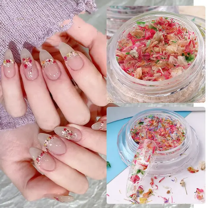 Décoration de fleurs séchées pour Nail Art