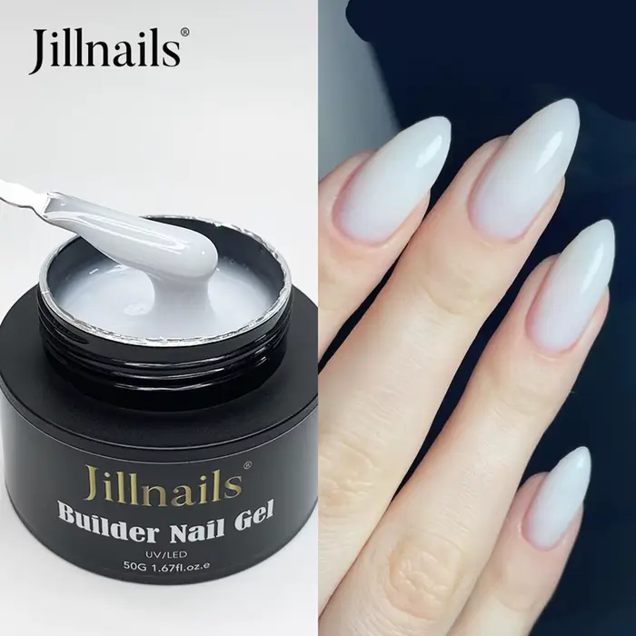 Jillnails 50g nu rose constructeur ongles Gel français rose ongles UV LED auto-nivelant sculptant Ge