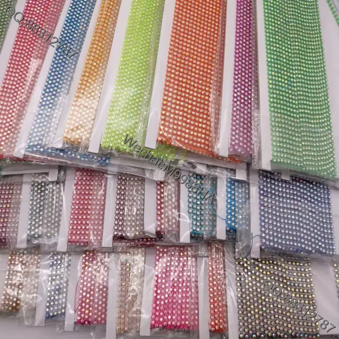 Prix de gros SS6 Strass garnitures bande AB cristal 10Yards Strass