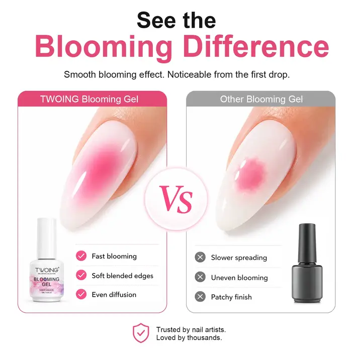 TWOING Blooming Gel 15ml gel soak off transparent UV LED pour effet