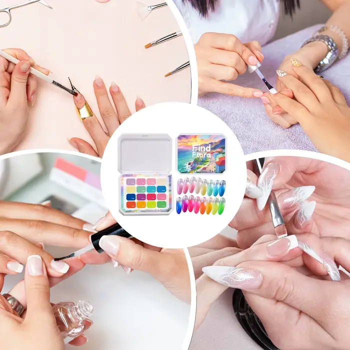 Gel de peinture dégradé 16 couleurs pour nail art