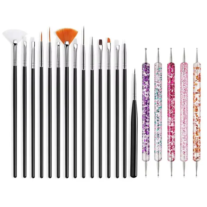 5/20 Pcs Pinceaux de Nail Art pour la Décoration