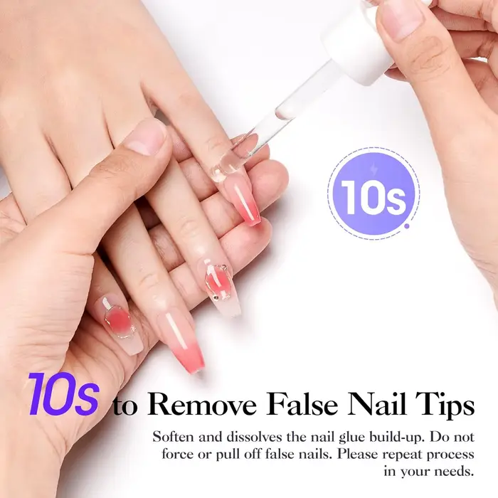 GELLEN 40ml Dissolvant de Colle à Ongles Formule Douce