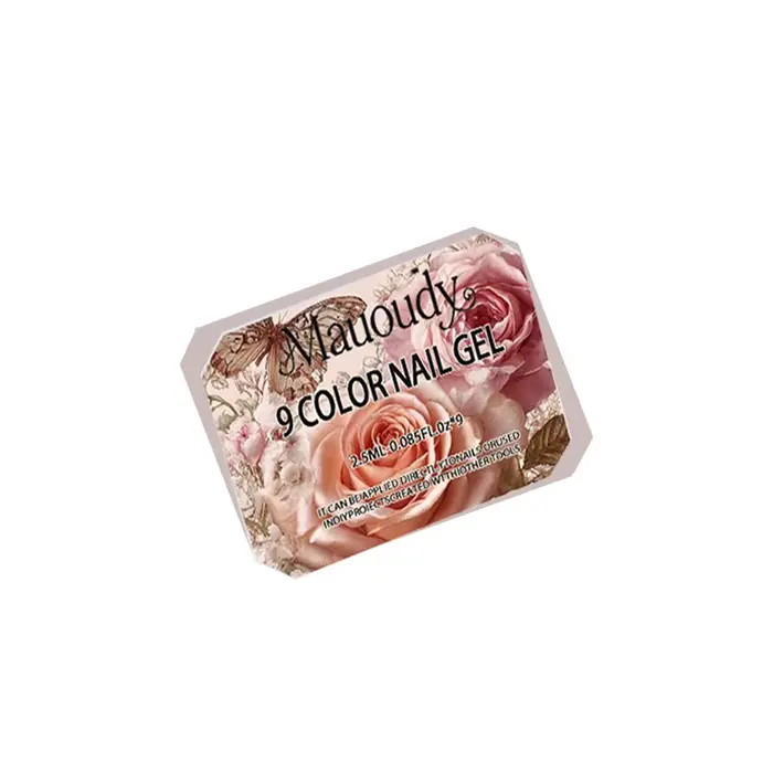 Nail Art UV en gel solide à 9 panneaux de style printemps et automne : breloque