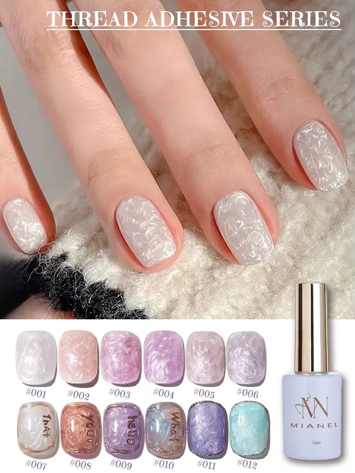 MIANEL 12ml 1-12 pièces ongles d'automne Aurora fil de perle Gel vernis