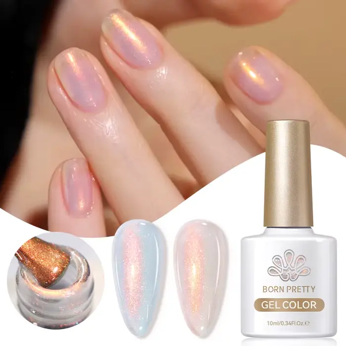 BORN PRETTY 10ml Aurora paillettes Gel vernis à ongles Ultra brillant caméléon Laser Semi Permanent 
