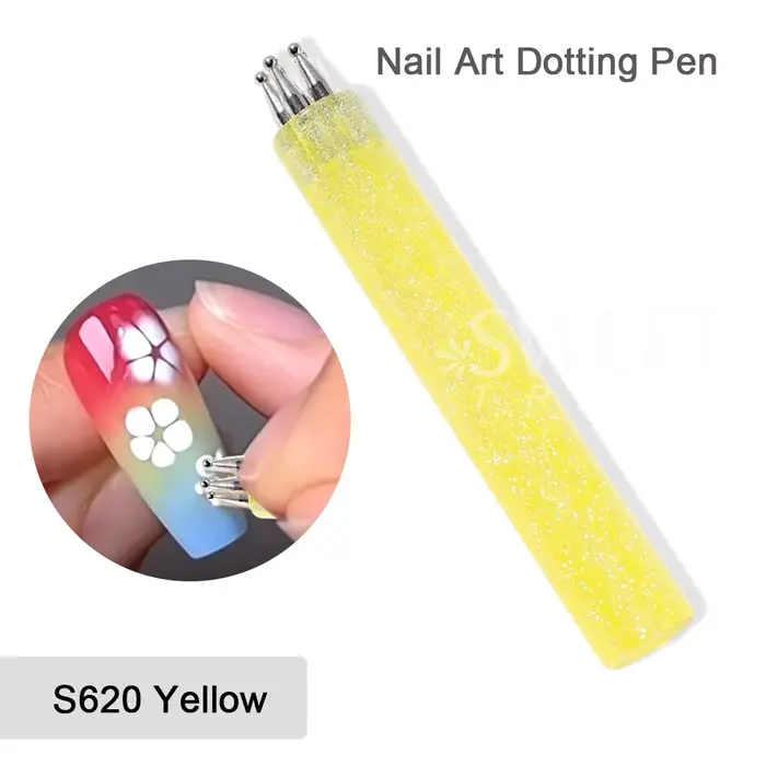 SWEET TREND - 1 pièce Stylo de nail art à 5 pétales pour dessiner des fleurs à cinq