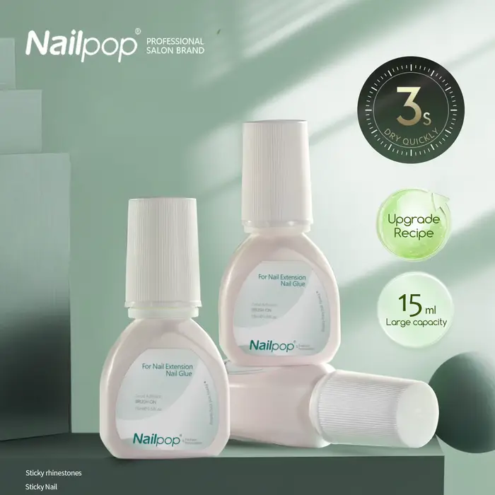 Nailpop 15ml brosse sur colle à ongles Application facile liaison