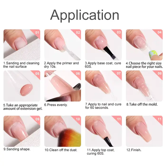 LIMEGIRL 15g Gel d'extension antiadhésif UV construction rapide solide Gel