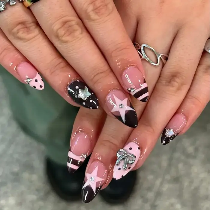 24 faux ongles longs en amande