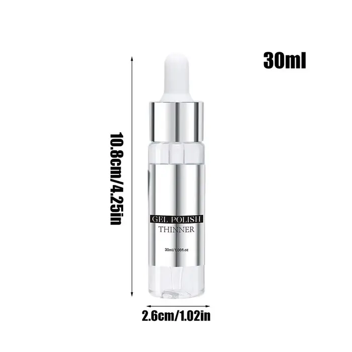 Dilueur de gel pour ongles 30ml – Liquide de dilution pour gels épais, idéal pour le nail art, pour 