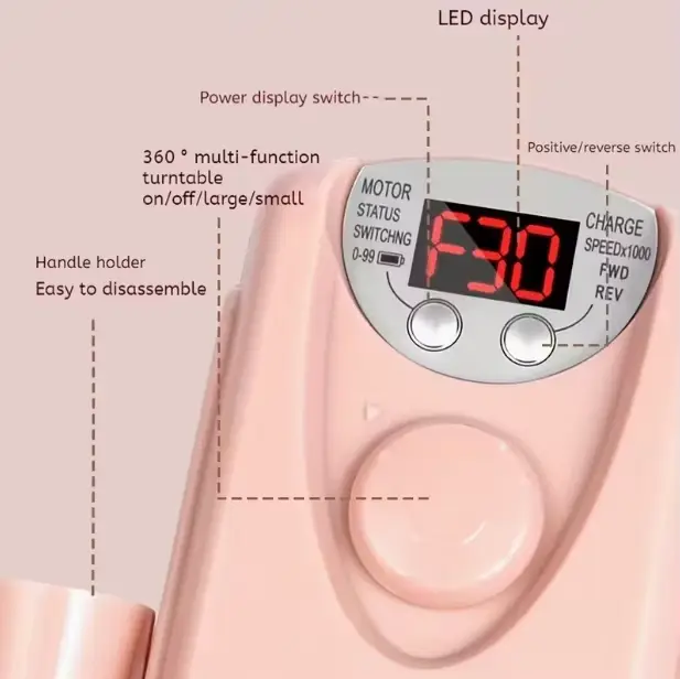 Polisseuse à ongles, kit de gel acrylique électrique pour ongles