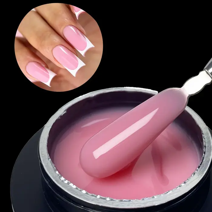 Jillnails 50G Builder Nail Gel Noël Rouge Bourgogne Auto Nivelant Moyen UV Led Gel 50ml