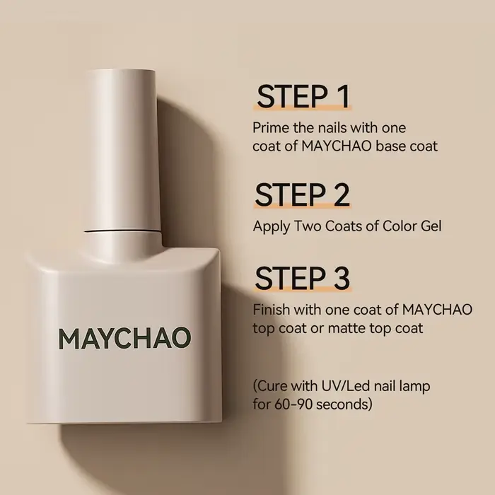 MAYCHAO 12ml Gel vernis à ongles 48 couleurs brillant Semi Permanent tremper UV LED givré Gel