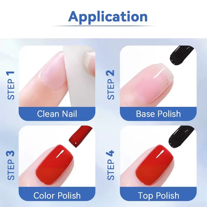 LILYCUTE 7ml vernis à ongles à base d'eau 2 en 1 clair brillant soin