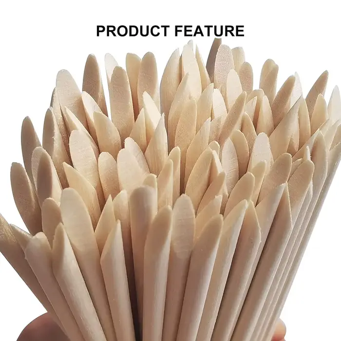 Lot de 50 ou 100 bâtonnets en bois d'oranger pour manucure et pédicure, outils de soins pour les ong