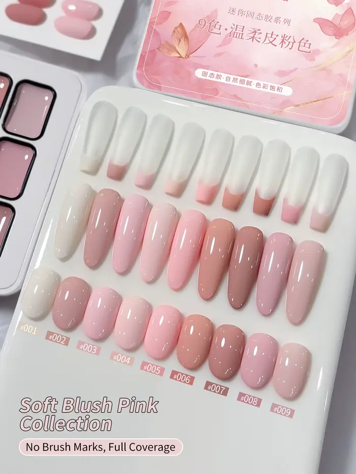 Jillradia – Nouveau Gel Solide 9 Couleurs Populaire pour Ongles