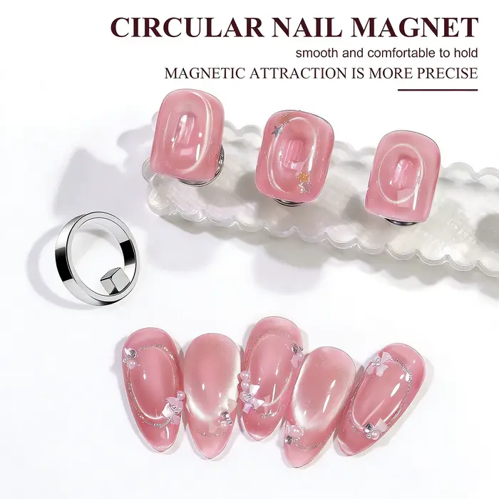 Aimant pour ongles œil de chat creux pour vernis gel, design 3D, trou noir, anneau magnétique puissa