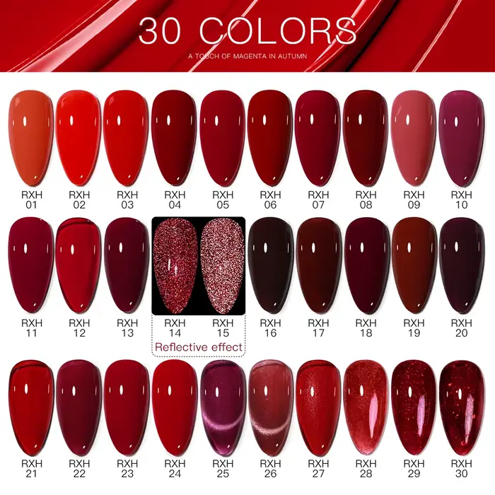 AS 15ml Gel vernis à ongles pas défini nouvel an Semi Permanent hybride noir rouge couleur Gel