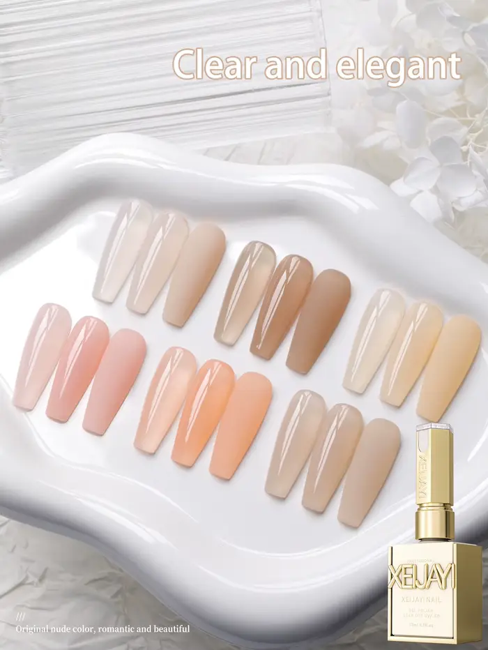 1/6 pièces Nouvelle Série Nude Thé au Lait 2025 Gel à Ongles Translucide Brillant Idéal pour la Conception d'Art Ongulaire DIY