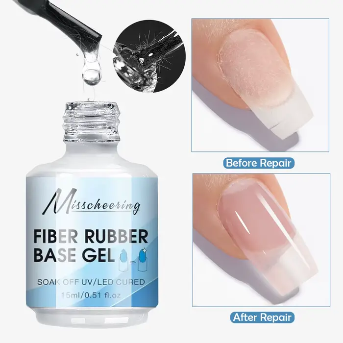 Vernis à ongles Gel à Base de caoutchouc et Fiber de verre