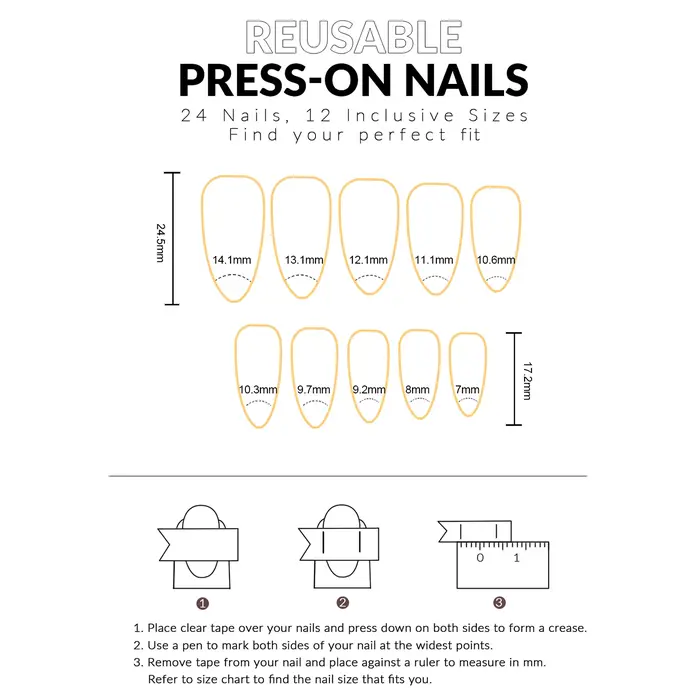 24 faux ongles charmants de la série coréenne