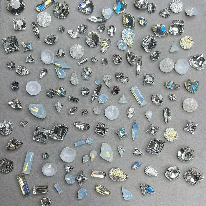 Strass scintillants multi-formes pour Nail Art, verre brillant de qualité, pierres précieuses pour N