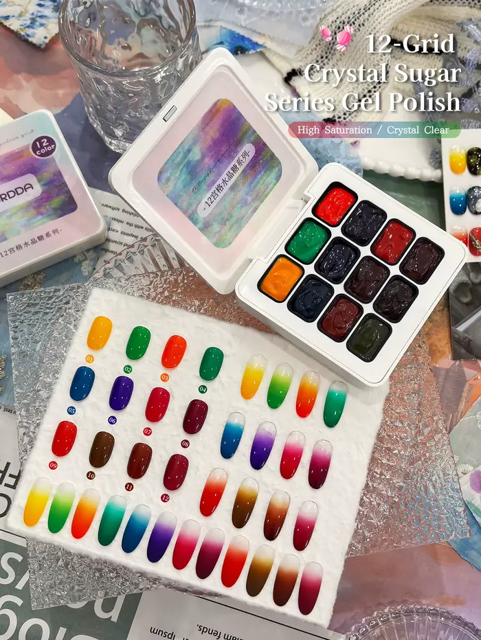 MORDDA ﻿ Gel 12 couleurs - Vernis à ongles semi-solide adapté à la manucure DIY