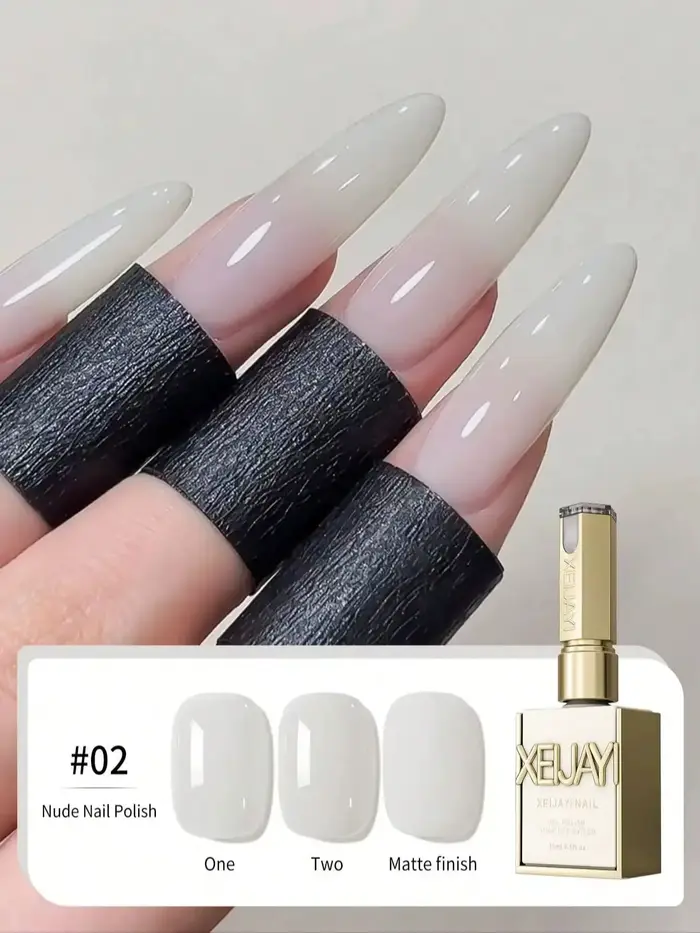 1 pièce de vernis à ongles gel transparent laiteux blanc 15 ml, vernis semi-permanent, gel à ongles 