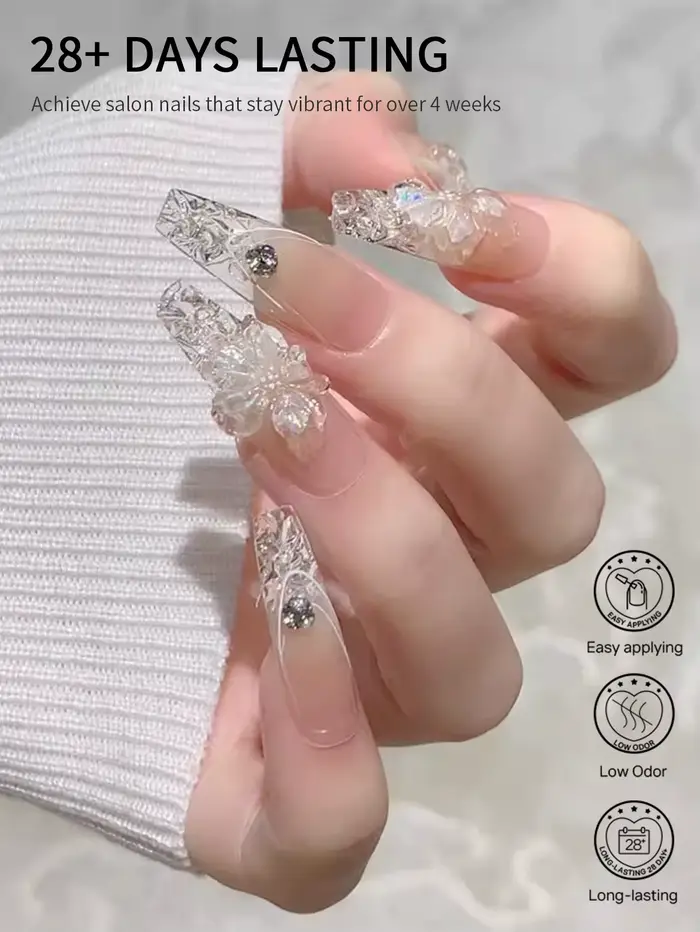 RSNAIL 5g Transparent solide sculpté Gel vernis à ongles antiadhésif sculpture à la main fleur Gel 3D