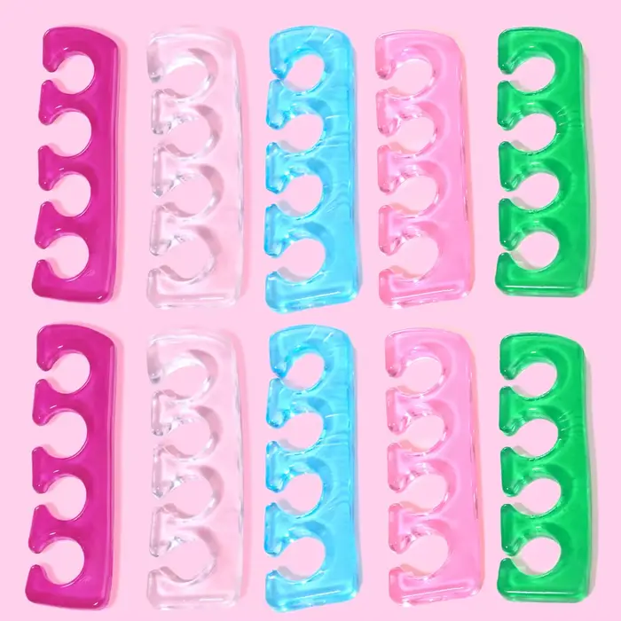 Épandeurs d'orteils en Silicone pour Application de vernis à ongles, 2 pièces, séparateurs d'orteils
