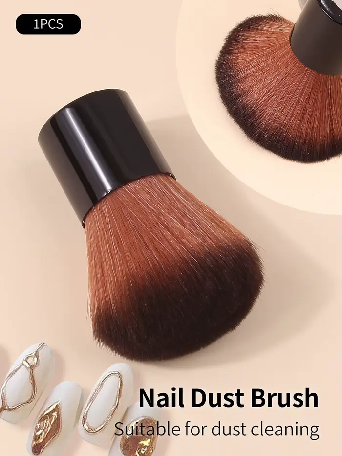 Brosse douce en forme de champignon pour la manucure, l'art des ongles, brosse à poussière pour ongl