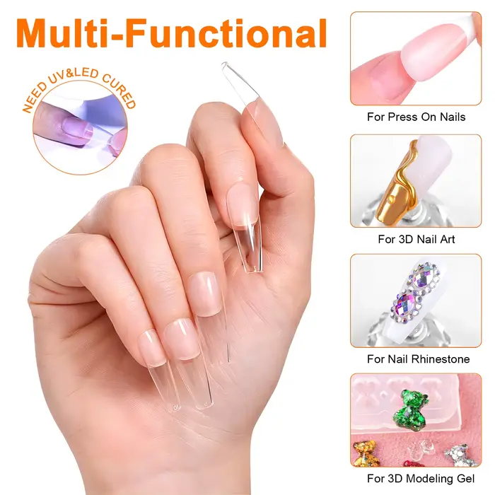 TWOING 8g clair solide ongles conseils Gel longue durée forte adhérence UV/LED Gel de construction