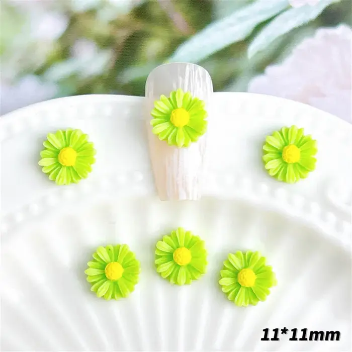 Breloques d'art d'ongle de résine de conception de fleur d'été